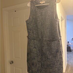 Michael Kors Blue Tweed Mini Dress